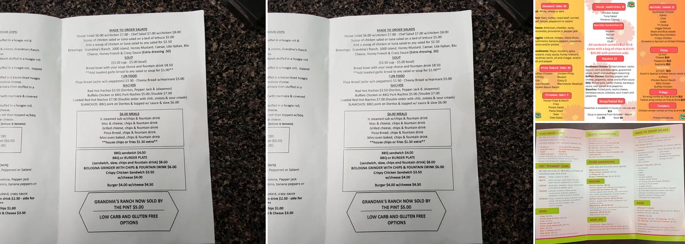 Crazy Daisies Menu