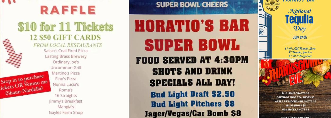 Horatio's Bar Menu