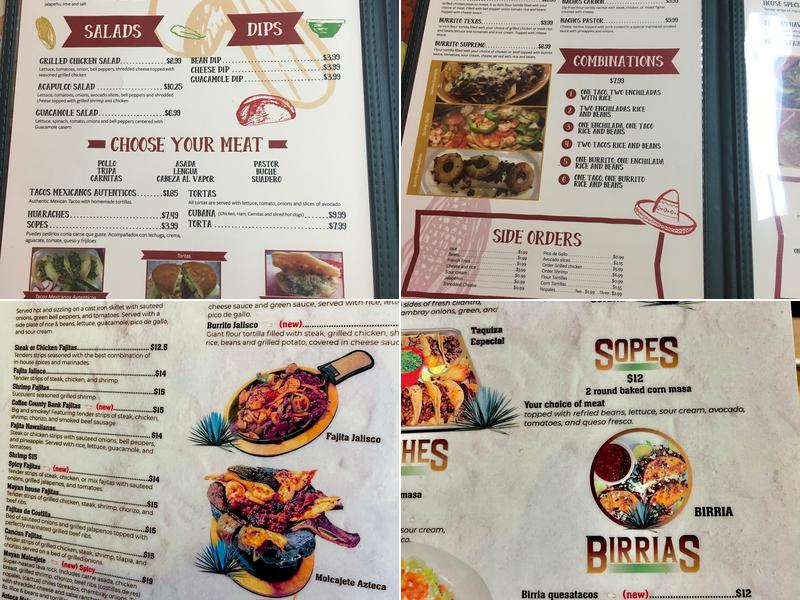 Mayan House Mexican Restaurant Menu