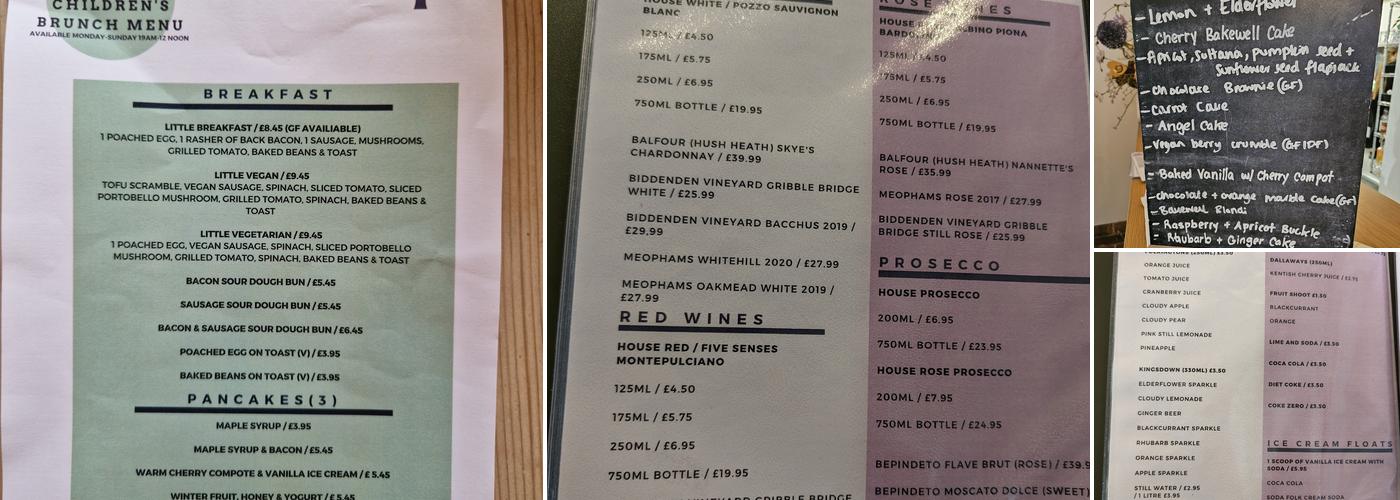 Frankies Farmshop Menu