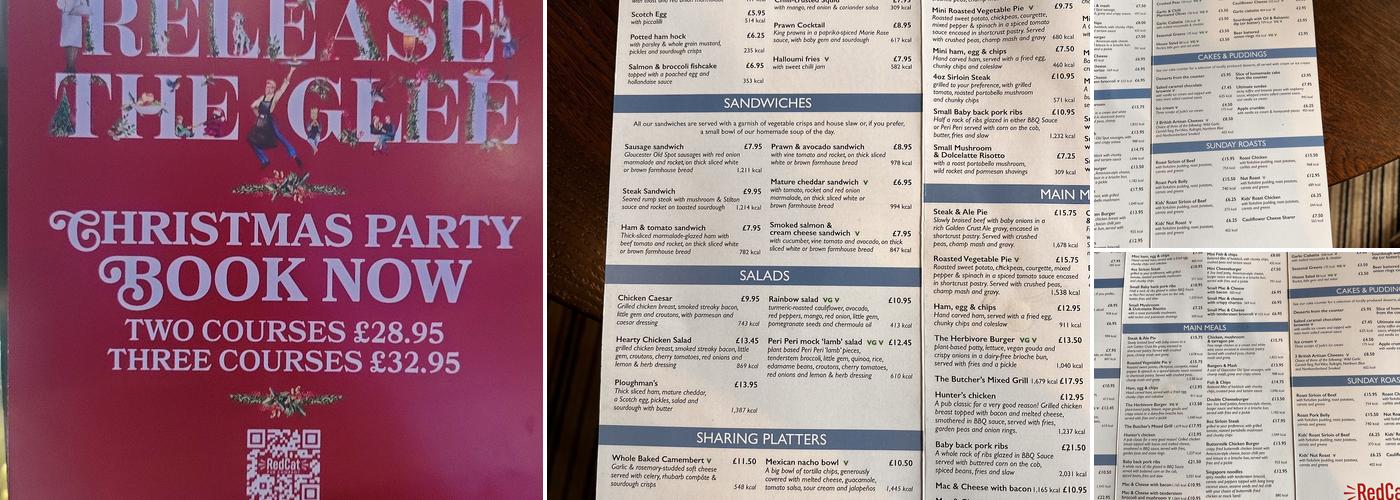 The Castle Menu
