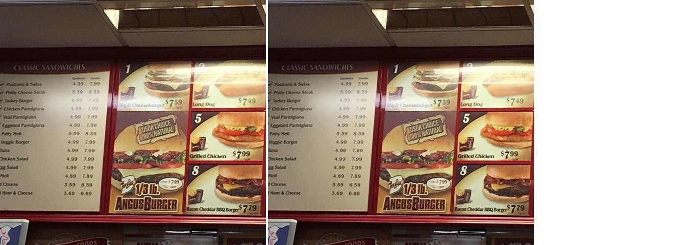 Duchess Menu