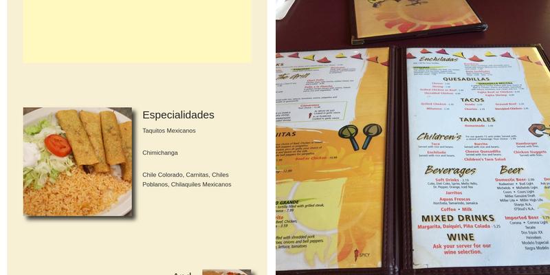 El Tapatio on Jefferson Menu