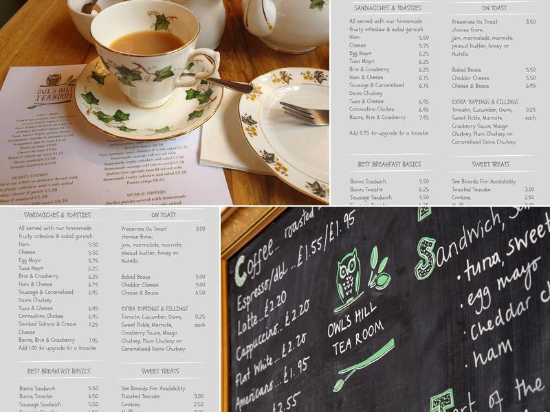 Owl’s Hill Tearoom Menu