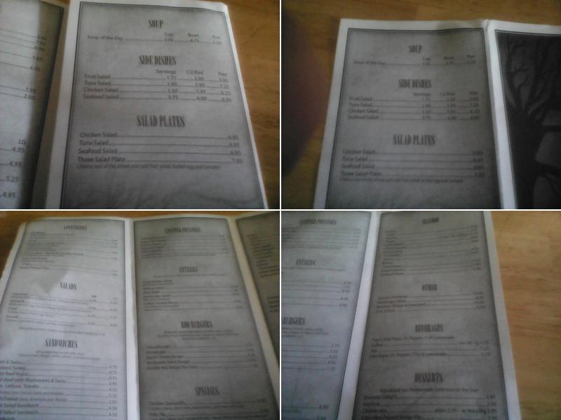 The Courthouse Cafe Menu