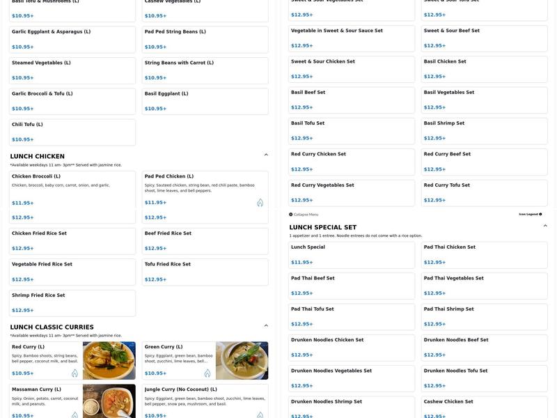 Little Thai Kitchen Menu