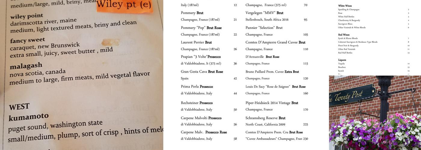 Ten Twenty Post Menu