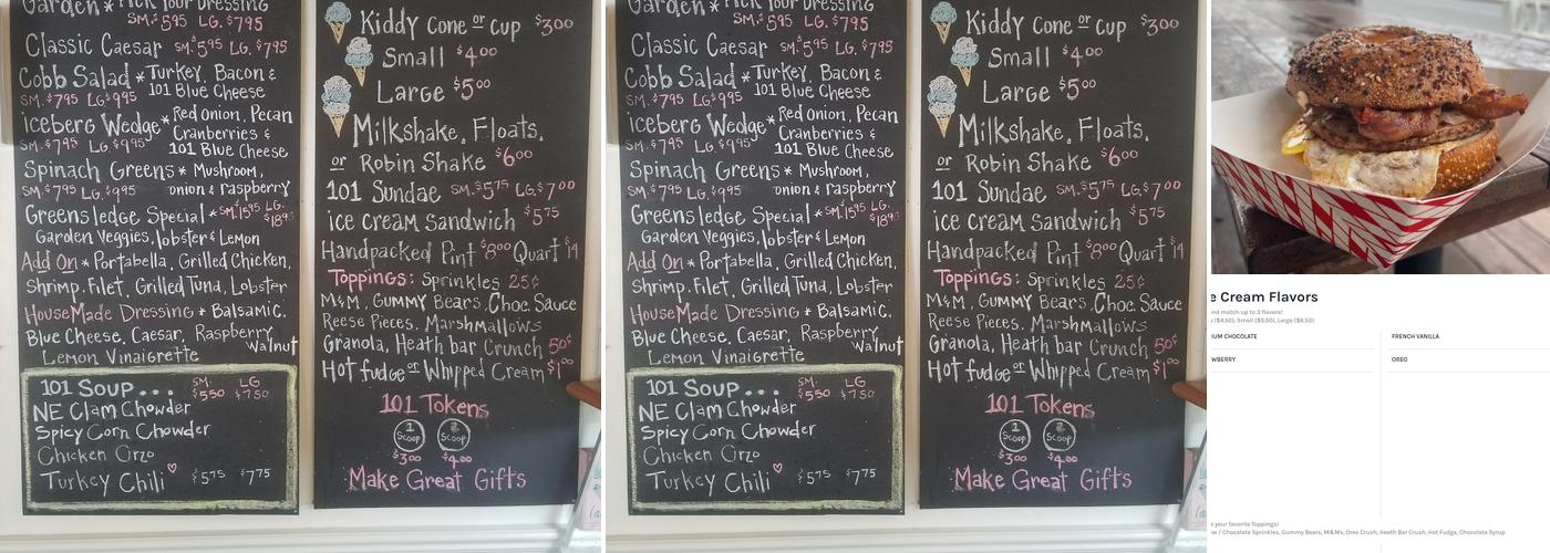 Brendan's 101 Menu