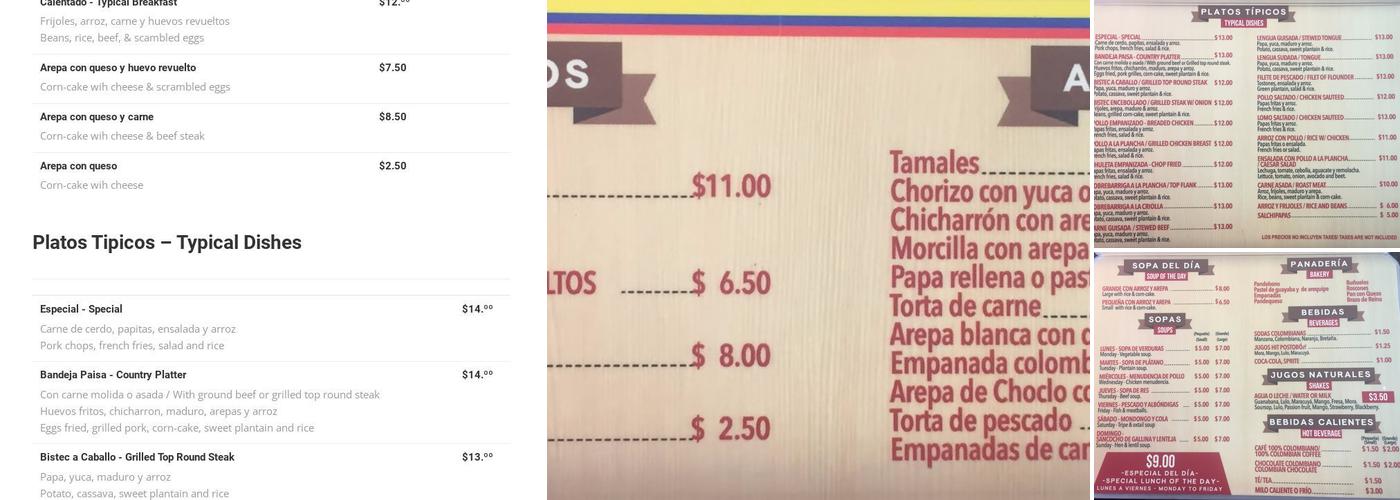 Memo's Restaurant & Bakery Menu