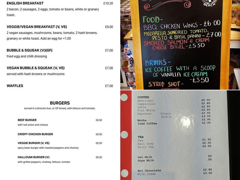 Winchelsea Beach Cafe Menu