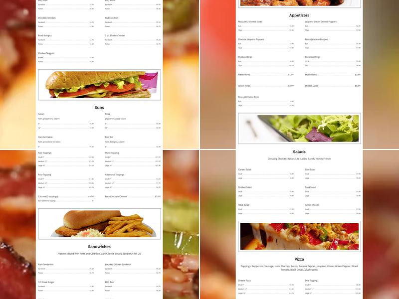 One Stop Crossing Menu