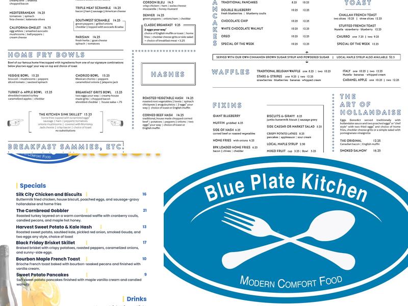 Blue Plate Kitchen Menu