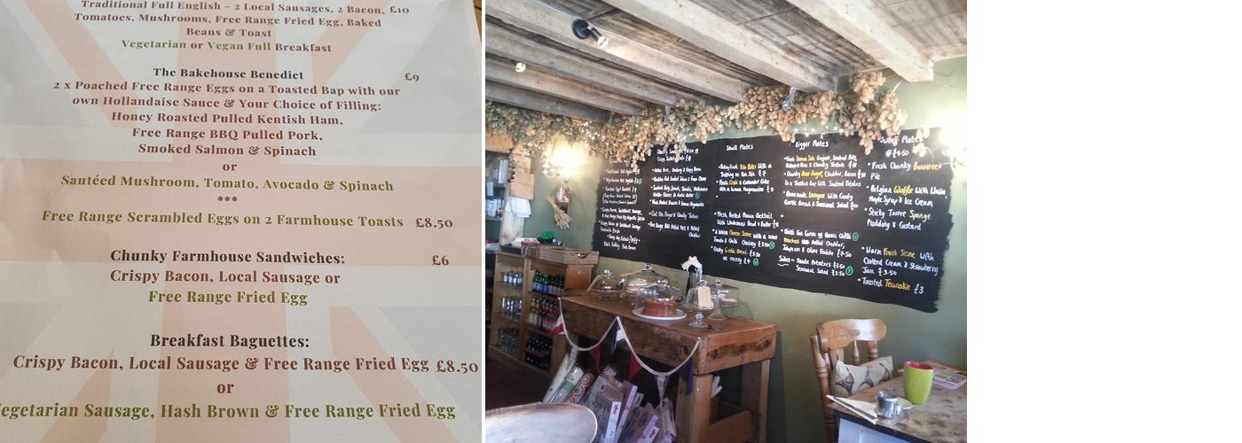 The Bakehouse Cafè Menu