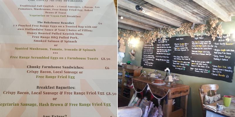 The Bakehouse Cafè Menu