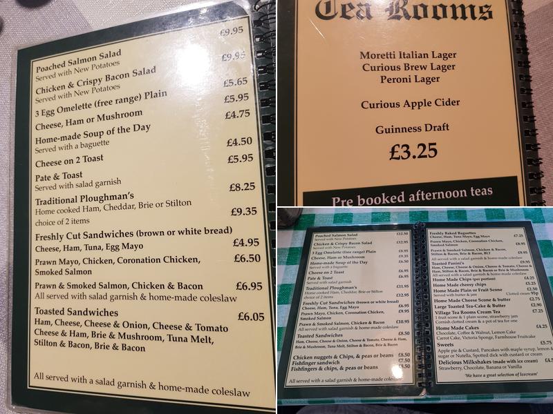 Village Tea Rooms Menu