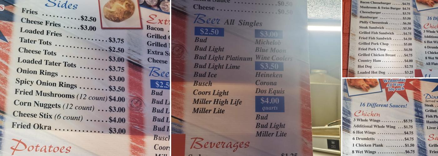 L L's Bar & Grill Menu