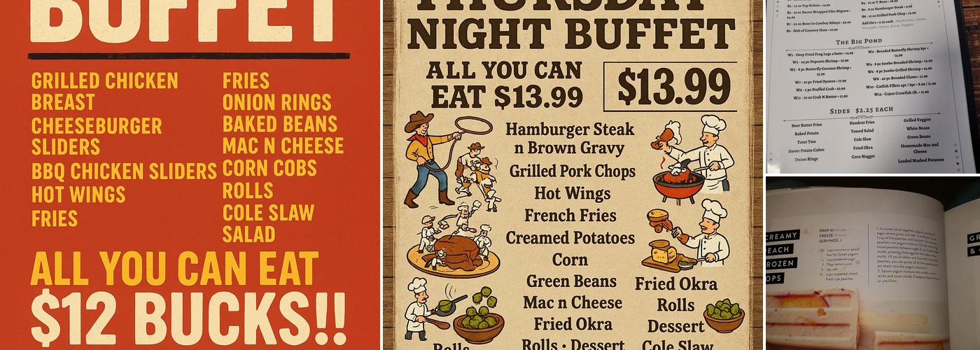Cowboy Steak House Menu