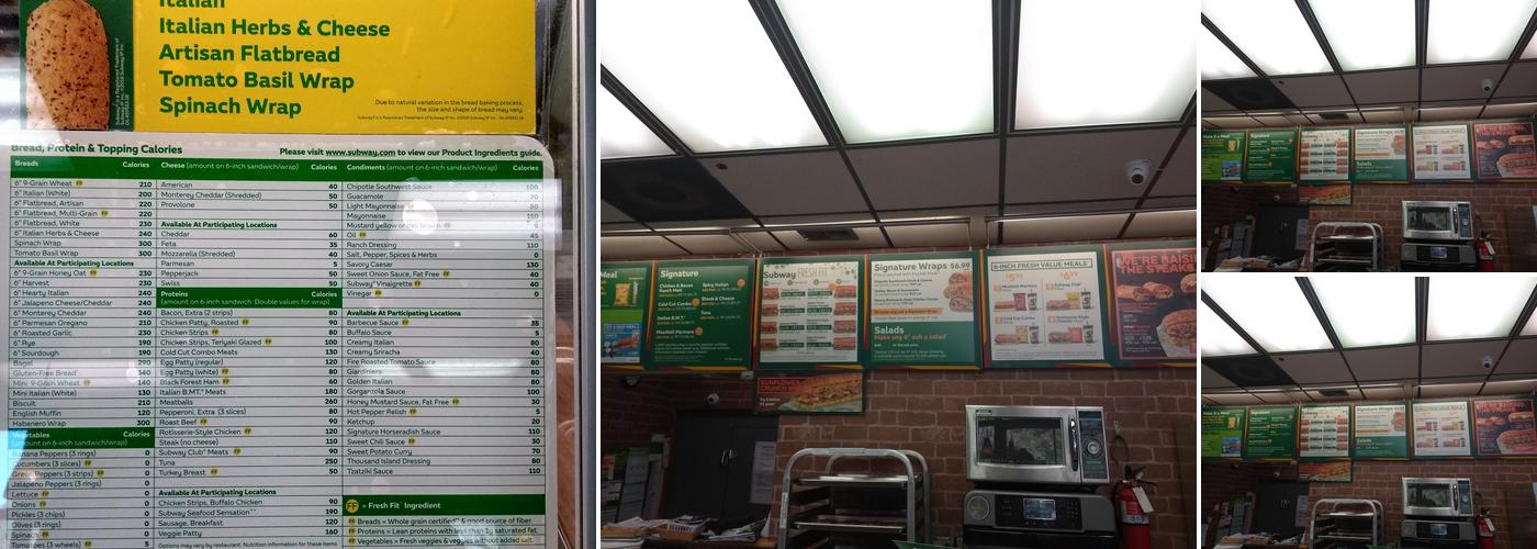 Subway Menu