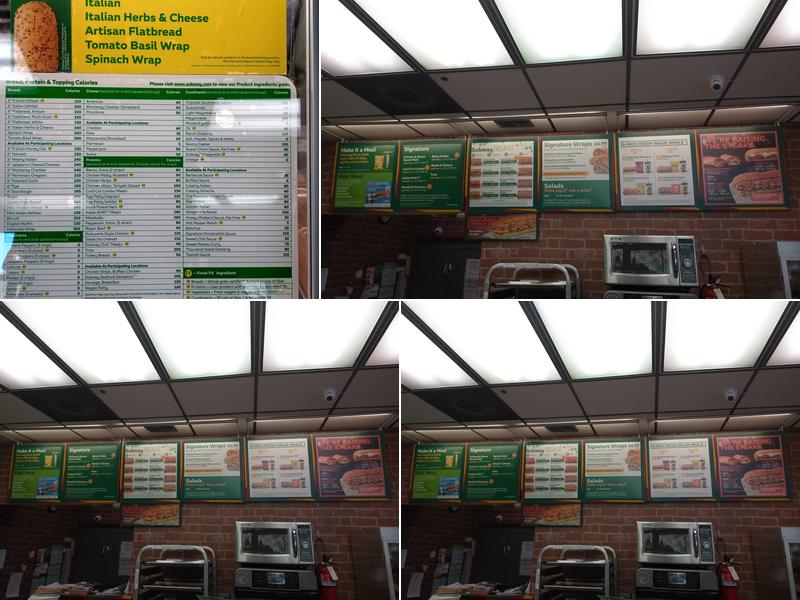 Subway Menu