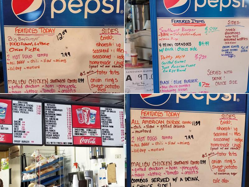 Burger Boy Menu