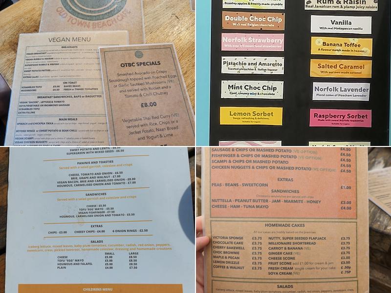 Old Town Beach Cafe Menu