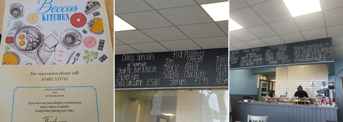 Becca's kitchen Menu