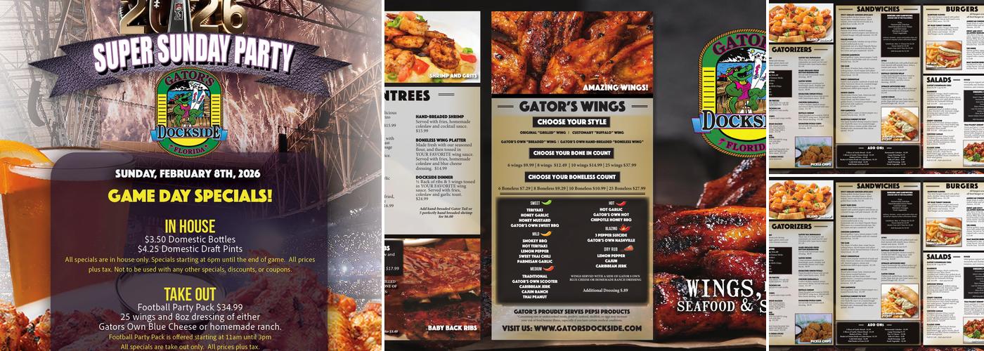 Gator's Dockside Oakleaf Menu
