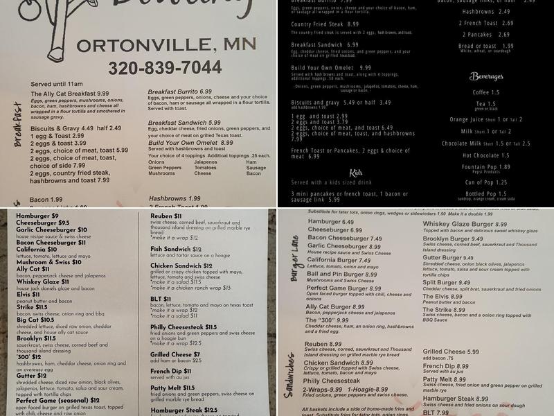 Ally Cat Menu