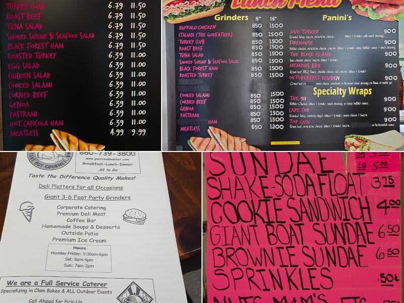 Post Road Market Menu