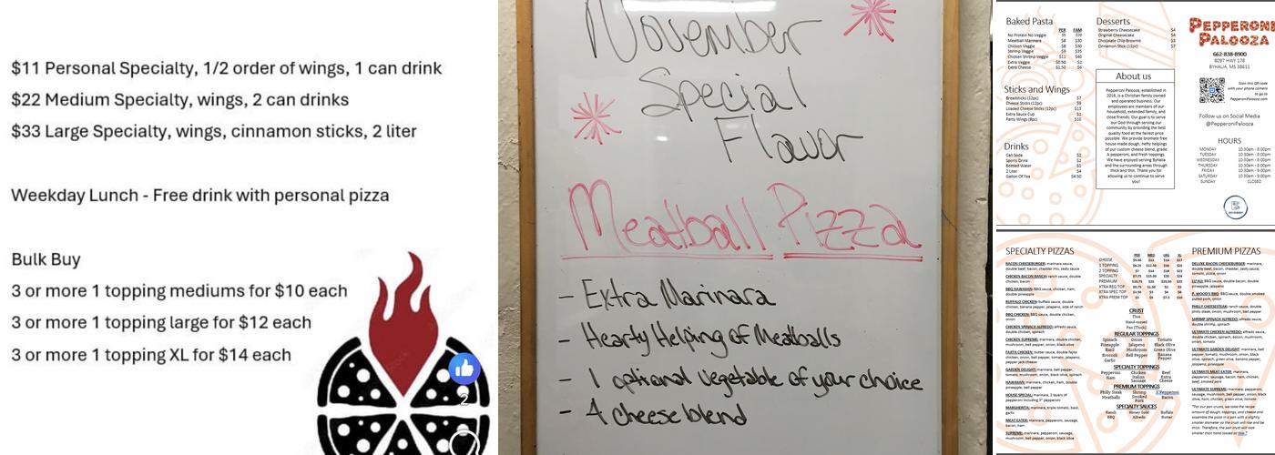 Pepperoni Palooza Menu