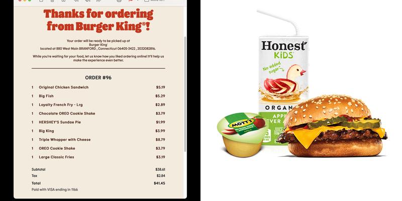 Burger King Menu