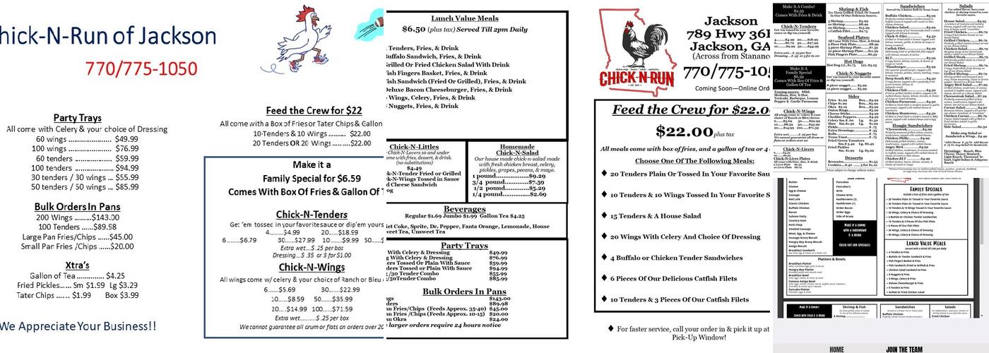 Chick N Run of Jackson Menu