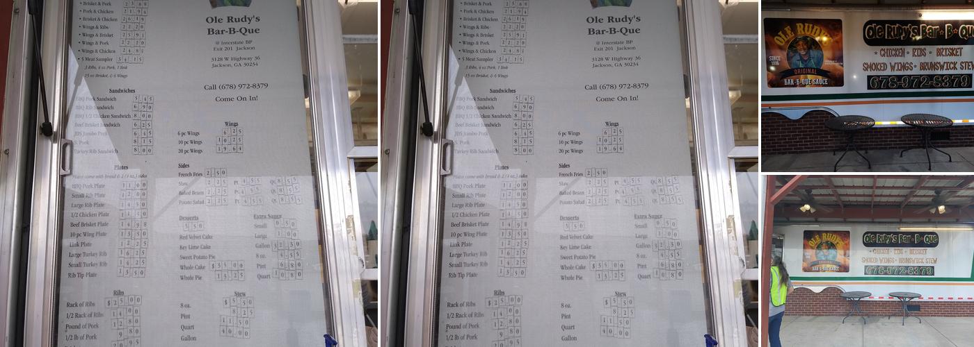 OLE RUDY'S BAR-B-QUE Menu