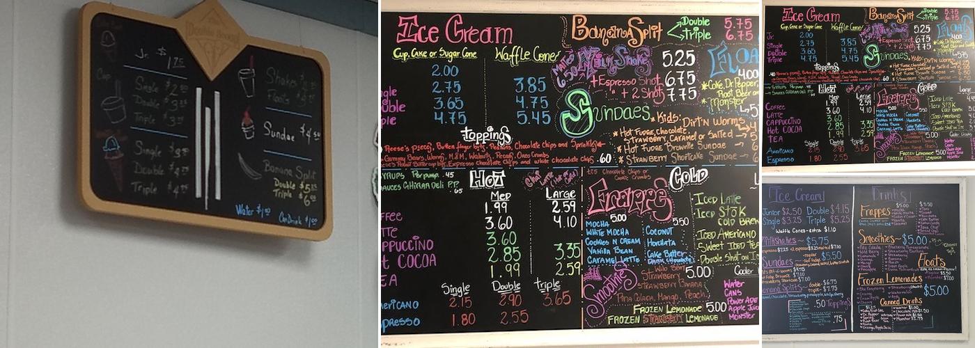 The Double Scoop Menu