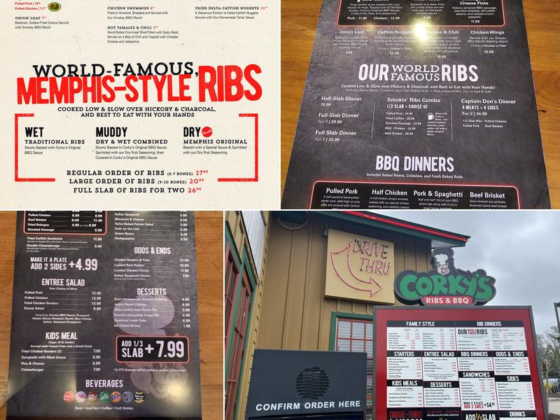 Corky's Ribs & BBQ Menu