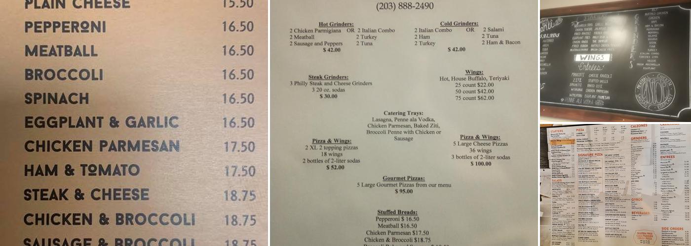 Oxford Pizza Palace Menu