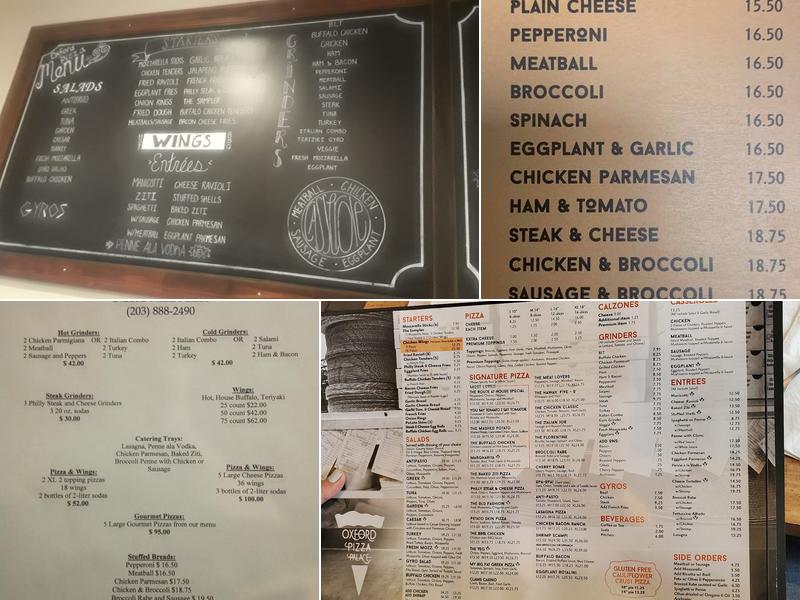 Oxford Pizza Palace Menu