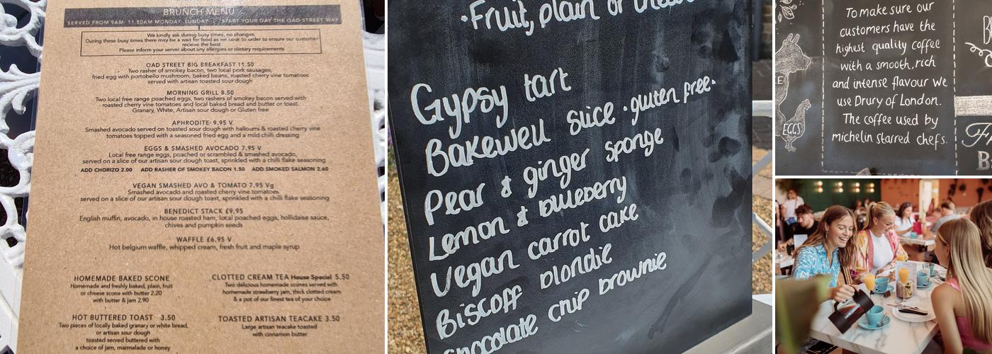 Oad Street Food and Crafts Menu