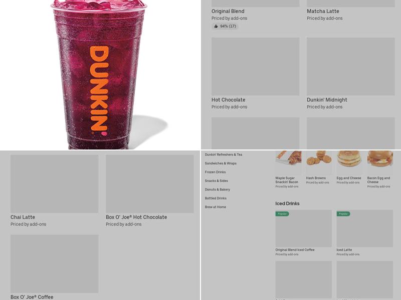 Dunkin' Menu