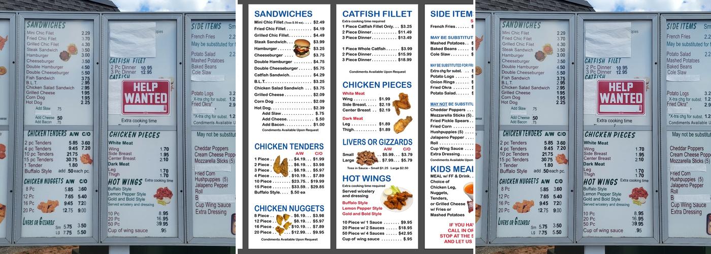 Big Chic of Manchester Menu