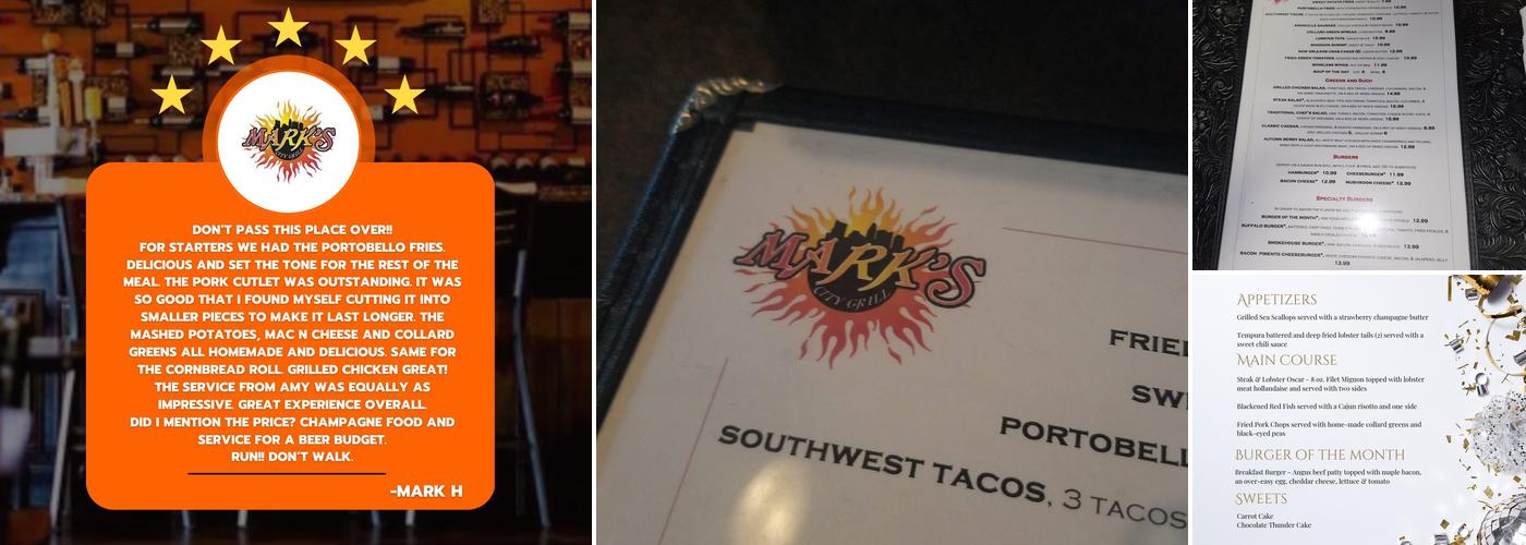 Mark's City Grill Menu