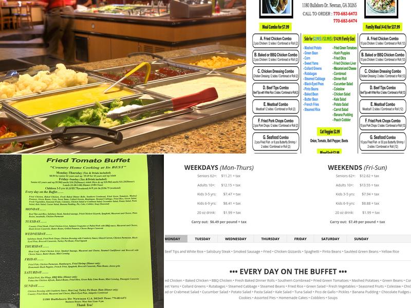Fried Tomato Buffet Menu