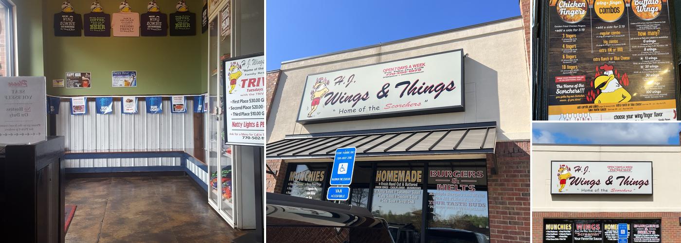 HJ Wings & Things Menu