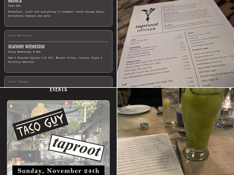 Taproot Menu
