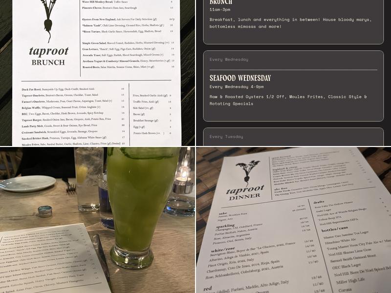 Taproot Menu