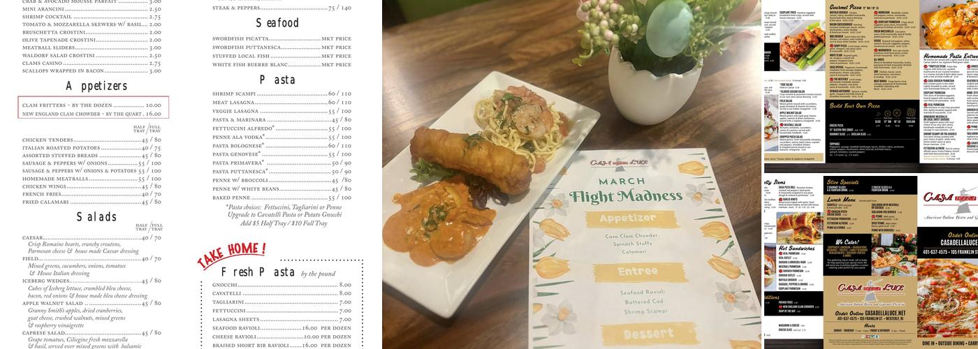 Casa Della Luce Menu