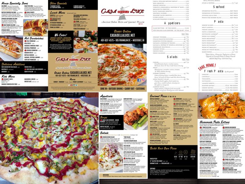 Casa Della Luce Menu