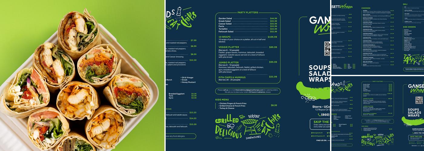 Gansett Wraps Menu