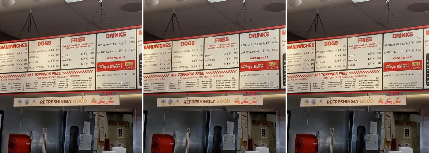 Five Guys Menu