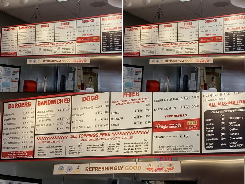 Five Guys Menu